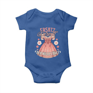 Funny Ersatz Backup Dirndl Oktoberfest Baby Onesie Der Wille Zahlt Bavarian Festival Costume Humor TS02 Royal Blue Print Your Wear