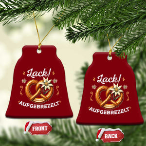 Zack Aufgebrezelt Oktoberfest Ceramic Ornament Dress Up Funny Pretzel Edelweiss Bavarian Festival TS02 Print Your Wear