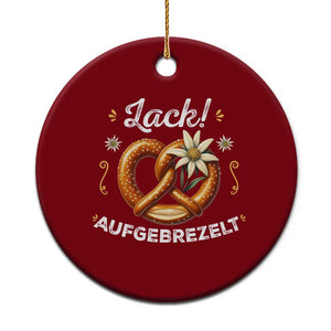 Zack Aufgebrezelt Oktoberfest Ceramic Ornament Dress Up Funny Pretzel Edelweiss Bavarian Festival TS02 1pc Red Print Your Wear