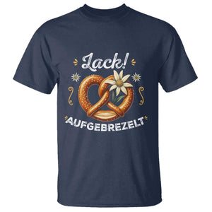 Zack Aufgebrezelt Oktoberfest T Shirt Dress Up Funny Pretzel Edelweiss Bavarian Festival TS02 Navy Print Your Wear