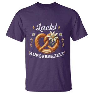 Zack Aufgebrezelt Oktoberfest T Shirt Dress Up Funny Pretzel Edelweiss Bavarian Festival TS02 Purple Print Your Wear