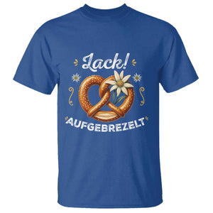 Zack Aufgebrezelt Oktoberfest T Shirt Dress Up Funny Pretzel Edelweiss Bavarian Festival TS02 Royal Blue Print Your Wear