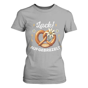 Zack Aufgebrezelt Oktoberfest T Shirt For Women Dress Up Funny Pretzel Edelweiss Bavarian Festival TS02 Sport Gray Print Your Wear
