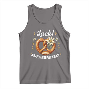 Zack Aufgebrezelt Oktoberfest Tank Top Dress Up Funny Pretzel Edelweiss Bavarian Festival TS02 Deep Heather Print Your Wear