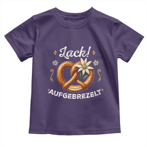 Zack Aufgebrezelt Oktoberfest Toddler T Shirt Dress Up Funny Pretzel Edelweiss Bavarian Festival TS02 Purple Print Your Wear