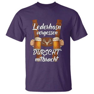 Lederhosen Forgotten Oktoberfest T Shirt Durscht Mitbracht Funny Beer Drinking TS02 Purple Print Your Wear