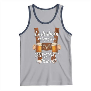 Lederhosen Forgotten Oktoberfest Tank Top Durscht Mitbracht Funny Beer Drinking TS02 Athletic Heather Navy Print Your Wear