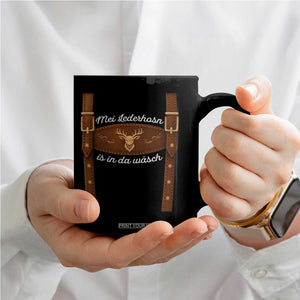Funny Lederhosen Costume Alternative for Oktoberfest Coffee Mug Mei Lederhosn Is In Da Wasch TS02 Print Your Wear