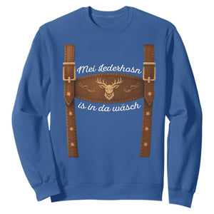 Funny Lederhosen Costume Alternative for Oktoberfest Sweatshirt Mei Lederhosn Is In Da Wasch TS02 Royal Blue Print Your Wear