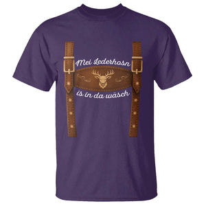 Funny Lederhosen Costume Alternative for Oktoberfest T Shirt Mei Lederhosn Is In Da Wasch TS02 Purple Print Your Wear
