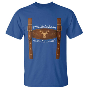 Funny Lederhosen Costume Alternative for Oktoberfest T Shirt Mei Lederhosn Is In Da Wasch TS02 Royal Blue Print Your Wear