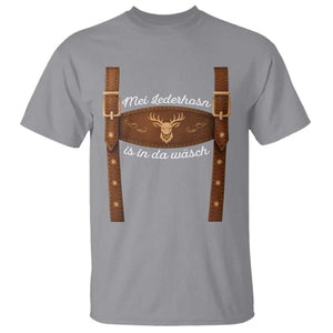 Funny Lederhosen Costume Alternative for Oktoberfest T Shirt Mei Lederhosn Is In Da Wasch TS02 Sport Gray Print Your Wear