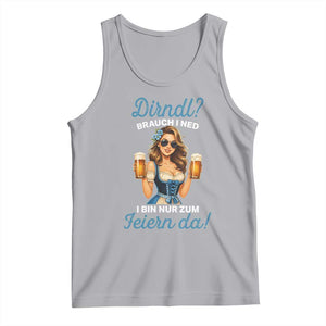 Funny Beer Girl Oktoberfest Tank Top Dirndle I Bin Nur Zum Feiern Da Party TS02 Athletic Heather Print Your Wear