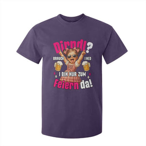 Funny Cute Girl Oktoberfest T Shirt For Kid Dirndle I Bin Nur Zum Feiern Da Party TS02 Purple Print Your Wear
