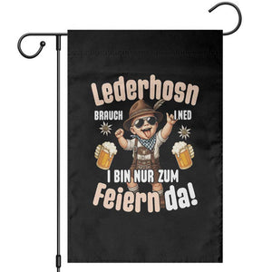 Funny Cute Boy Lederhosen Oktoberfest Garden Flag Lederhosn I Bin Nur Zum Feiern Da Party TS02 Black Print Your Wear