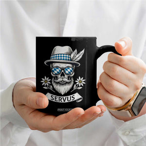 Bavarian Skull Servus Oktoberfest Coffee Mug Cool Alpine Hat Tyrolean German Tradition Style TS02 Print Your Wear