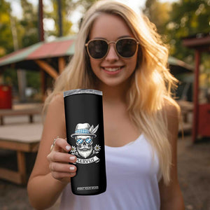 Bavarian Skull Servus Oktoberfest Skinny Tumbler Cool Alpine Hat Tyrolean German Tradition Style TS02 Print Your Wear