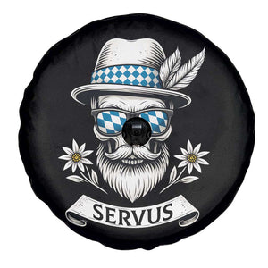 Bavarian Skull Servus Oktoberfest Spare Tire Cover Cool Alpine Hat Tyrolean German Tradition Style TS02 Print Your Wear