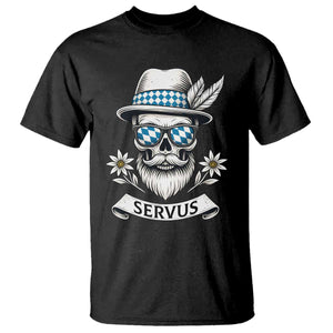 Bavarian Skull Servus Oktoberfest T Shirt Cool Alpine Hat Tyrolean German Tradition Style TS02 Black Print Your Wear