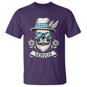 Bavarian Skull Servus Oktoberfest T Shirt Cool Alpine Hat Tyrolean German Tradition Style TS02 Purple Print Your Wear
