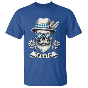 Bavarian Skull Servus Oktoberfest T Shirt Cool Alpine Hat Tyrolean German Tradition Style TS02 Royal Blue Print Your Wear