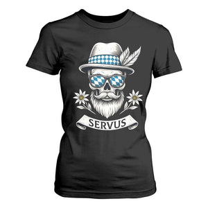 Bavarian Skull Servus Oktoberfest T Shirt For Women Cool Alpine Hat Tyrolean German Tradition Style TS02 Black Print Your Wear