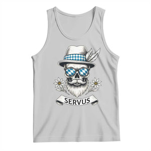 Bavarian Skull Servus Oktoberfest Tank Top Cool Alpine Hat Tyrolean German Tradition Style TS02 Ash Print Your Wear