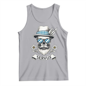 Bavarian Skull Servus Oktoberfest Tank Top Cool Alpine Hat Tyrolean German Tradition Style TS02 Athletic Heather Print Your Wear