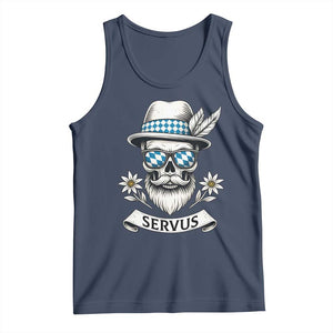 Bavarian Skull Servus Oktoberfest Tank Top Cool Alpine Hat Tyrolean German Tradition Style TS02 Navy Print Your Wear
