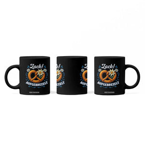Zack Aufgebrezelt Oktoberfest Coffee Mug Funny Bavarian Pretzel Edelweiss Blue TS02 Print Your Wear