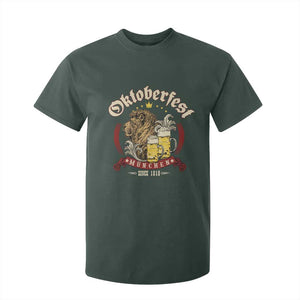Oktoberfest Munchen T Shirt For Kid Munich Since 1810 Bavarian Lion and Beer TS02 Dark Forest Green Print Your Wear