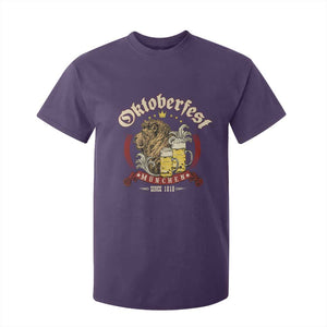 Oktoberfest Munchen T Shirt For Kid Munich Since 1810 Bavarian Lion and Beer TS02 Purple Print Your Wear