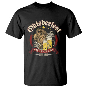 Oktoberfest Munchen T Shirt Munich Since 1810 Bavarian Lion and Beer TS02 Black Print Your Wear