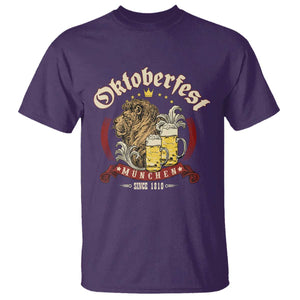 Oktoberfest Munchen T Shirt Munich Since 1810 Bavarian Lion and Beer TS02 Purple Print Your Wear