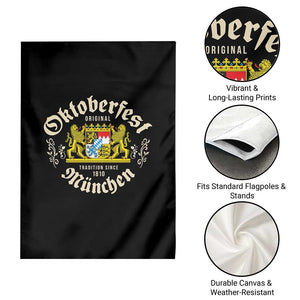 Oktoberfest Munchen Since 1810 Garden Flag Original Tradition Bavarian Coat of Arms Heritage Festival TS02 Print Your Wear