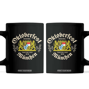 Oktoberfest Munchen Since 1810 Coffee Mug Original Tradition Bavarian Coat of Arms Heritage Festival TS02 Black Print Your Wear