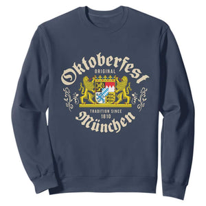 Oktoberfest Munchen Since 1810 Sweatshirt Original Tradition Bavarian Coat of Arms Heritage Festival TS02 Navy Print Your Wear