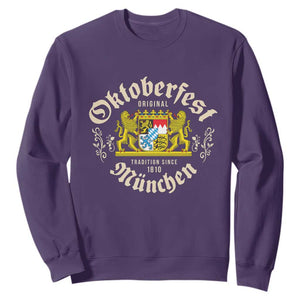 Oktoberfest Munchen Since 1810 Sweatshirt Original Tradition Bavarian Coat of Arms Heritage Festival TS02 Purple Print Your Wear