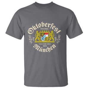 Oktoberfest Munchen Since 1810 T Shirt Original Tradition Bavarian Coat of Arms Heritage Festival TS02 Charcoal Print Your Wear