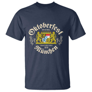 Oktoberfest Munchen Since 1810 T Shirt Original Tradition Bavarian Coat of Arms Heritage Festival TS02 Navy Print Your Wear