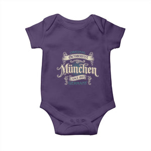 Original Oktoberfest Munchen Germany Baby Onesie Vintage Bavarian Festival Since 1810 TS02 Purple Print Your Wear