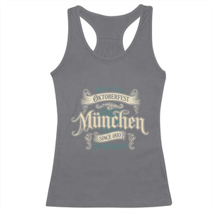 Original Oktoberfest Munchen Germany Racerback Tank Top Vintage Bavarian Festival Since 1810 TS02 Charcoal Print Your Wear