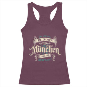 Original Oktoberfest Munchen Germany Racerback Tank Top Vintage Bavarian Festival Since 1810 TS02 Maroon Print Your Wear