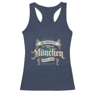 Original Oktoberfest Munchen Germany Racerback Tank Top Vintage Bavarian Festival Since 1810 TS02 Navy Print Your Wear