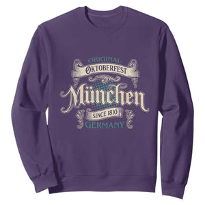 Original Oktoberfest Munchen Germany Sweatshirt Vintage Bavarian Festival Since 1810 TS02 Purple Print Your Wear