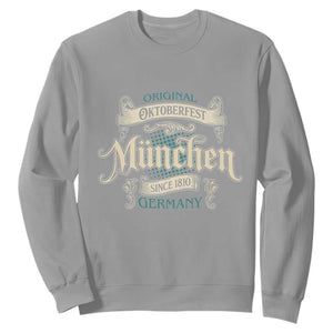 Original Oktoberfest Munchen Germany Sweatshirt Vintage Bavarian Festival Since 1810 TS02 Sport Gray Print Your Wear