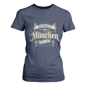 Original Oktoberfest Munchen Germany T Shirt For Women Vintage Bavarian Festival Since 1810 TS02 Navy Print Your Wear