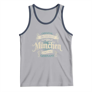 Original Oktoberfest Munchen Germany Tank Top Vintage Bavarian Festival Since 1810 TS02 Athletic Heather Navy Print Your Wear