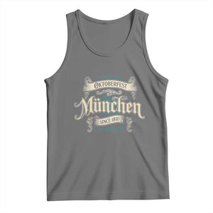Original Oktoberfest Munchen Germany Tank Top Vintage Bavarian Festival Since 1810 TS02 Black Heather Print Your Wear