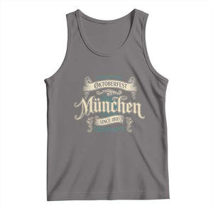 Original Oktoberfest Munchen Germany Tank Top Vintage Bavarian Festival Since 1810 TS02 Deep Heather Print Your Wear